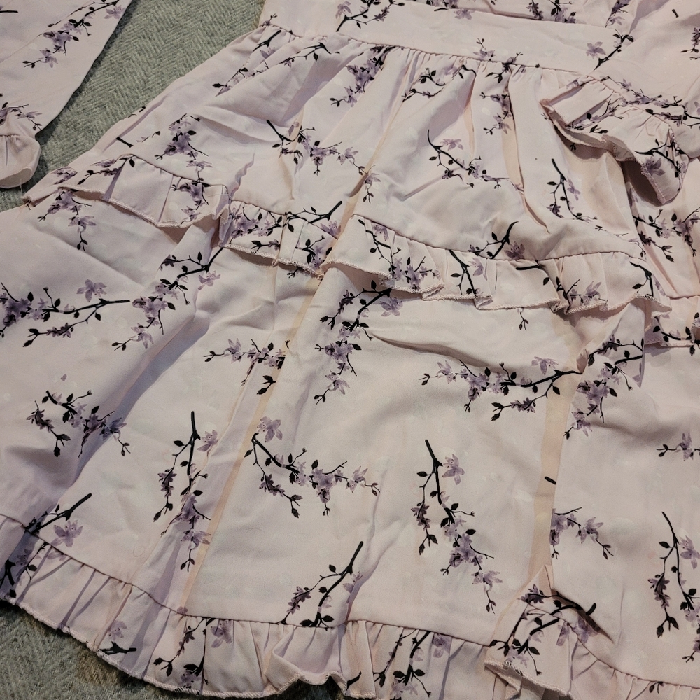 ✨️Pink Floral Ruffle Dress - Picture 3 of 7